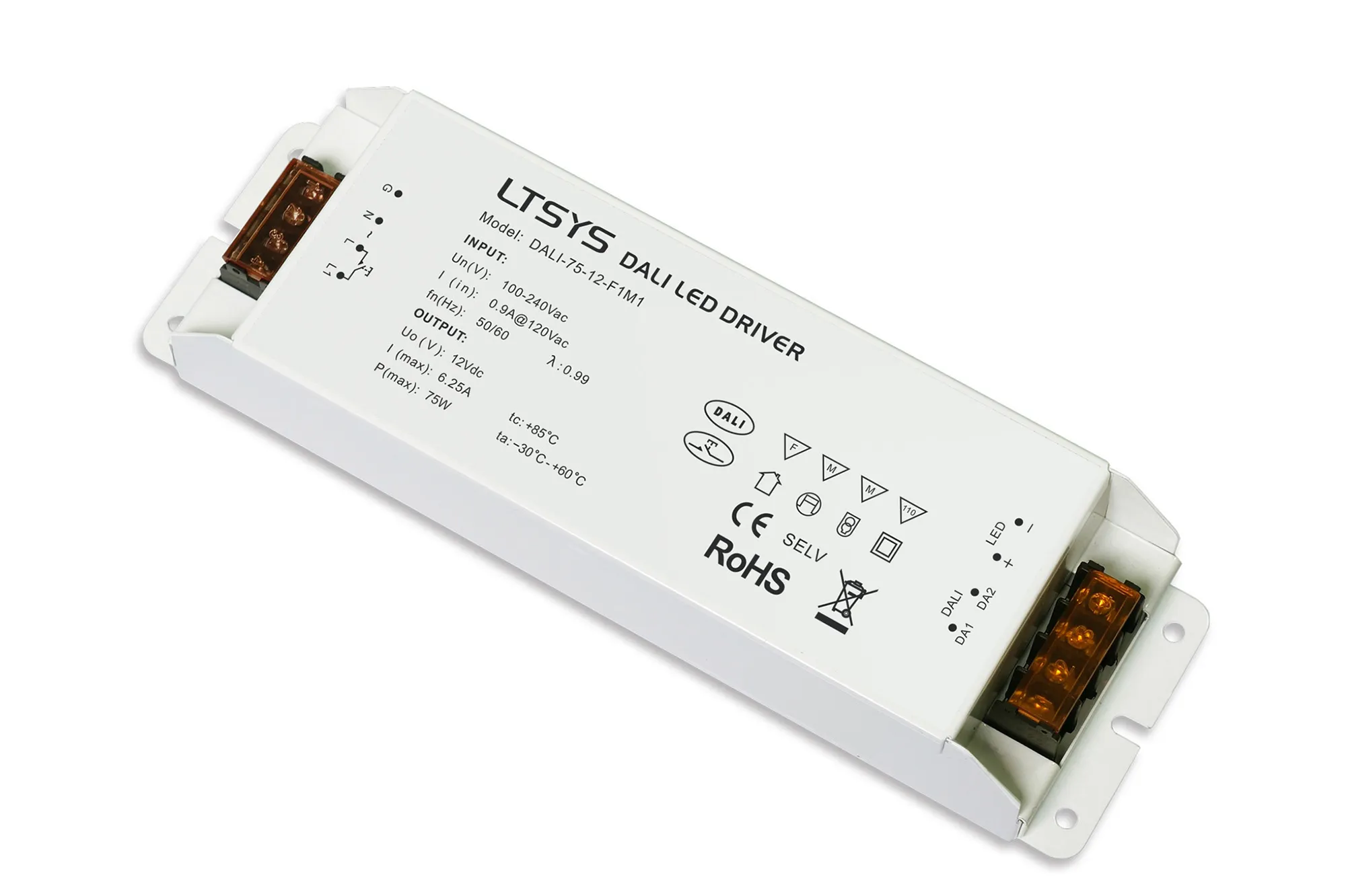 Dimming Remote Control 433MHz RF 3V CR2032, 40m range. M1  LTECH Remote Control